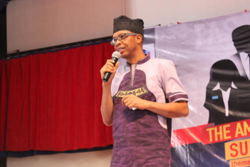 Award-winning Actor and Telcoms Giant,MTN, Ambassador, Hafiz Oyetoro speaking at the Summit 2.0