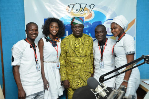 From left, Kunle, Earniewhine, Lagos State Governor, PeeJay and EhmDee